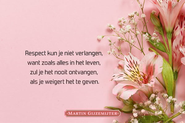 Respect dichtgedachten #223 Respect dichtgedachten #223