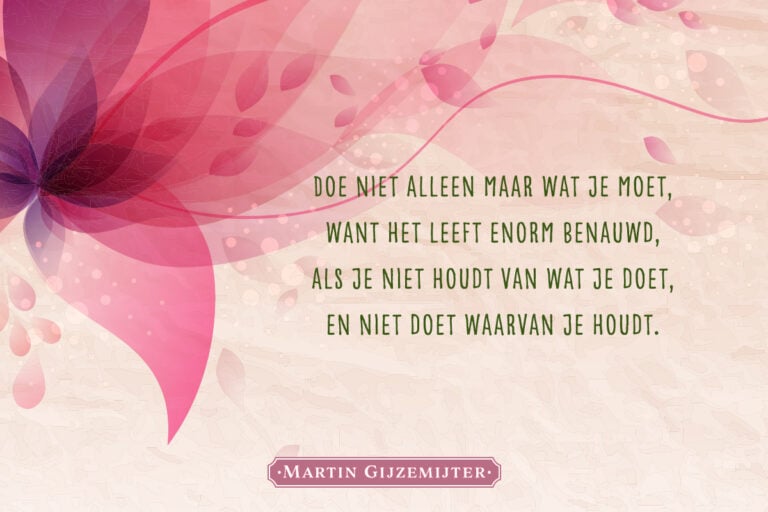 Wat moet - Dichtedachten #965